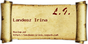 Landesz Irina névjegykártya